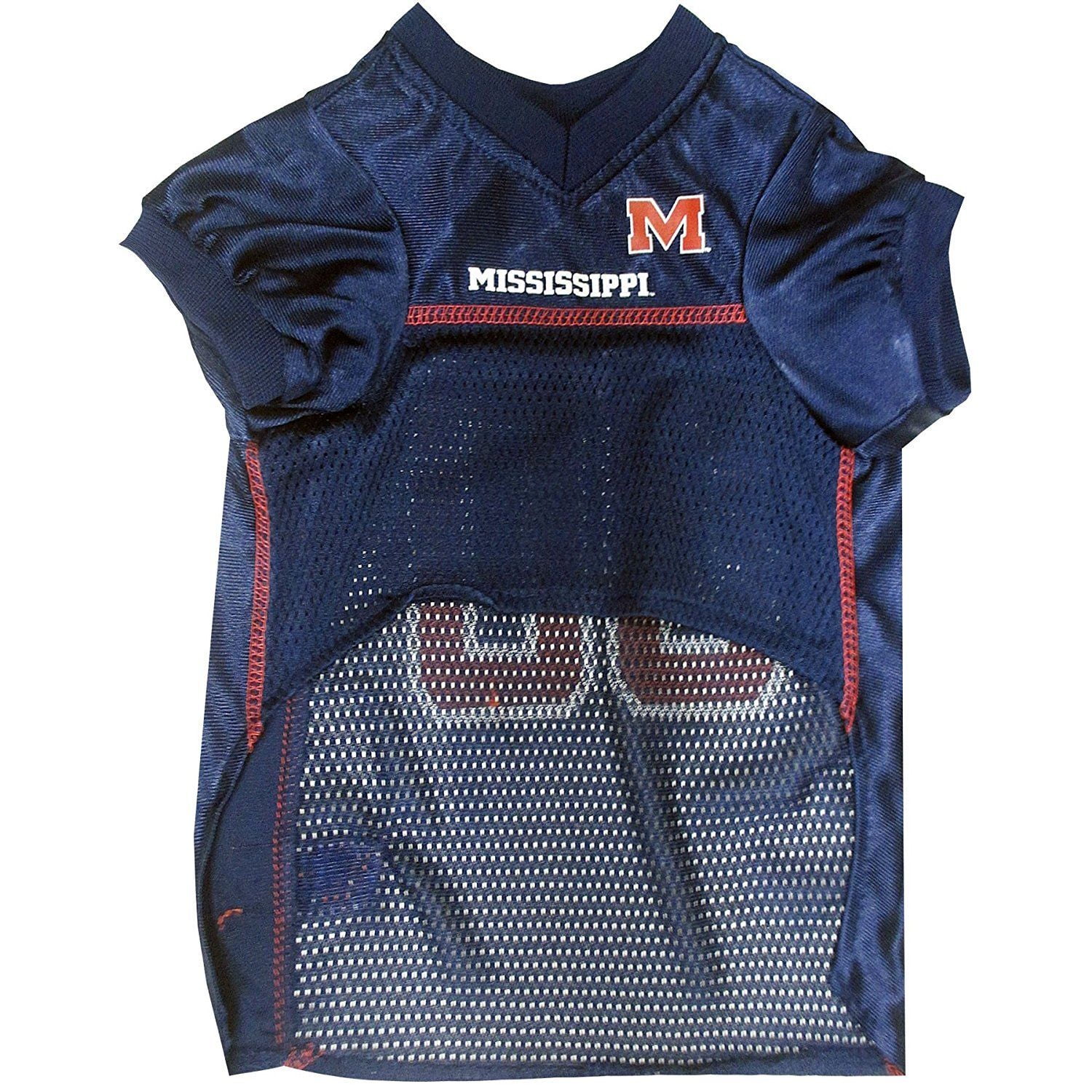 Pets First Collegiate Mississippi Rebels Football/Basketball Mesh Jersey for Pet Dog. available in 40+ Teams - Large