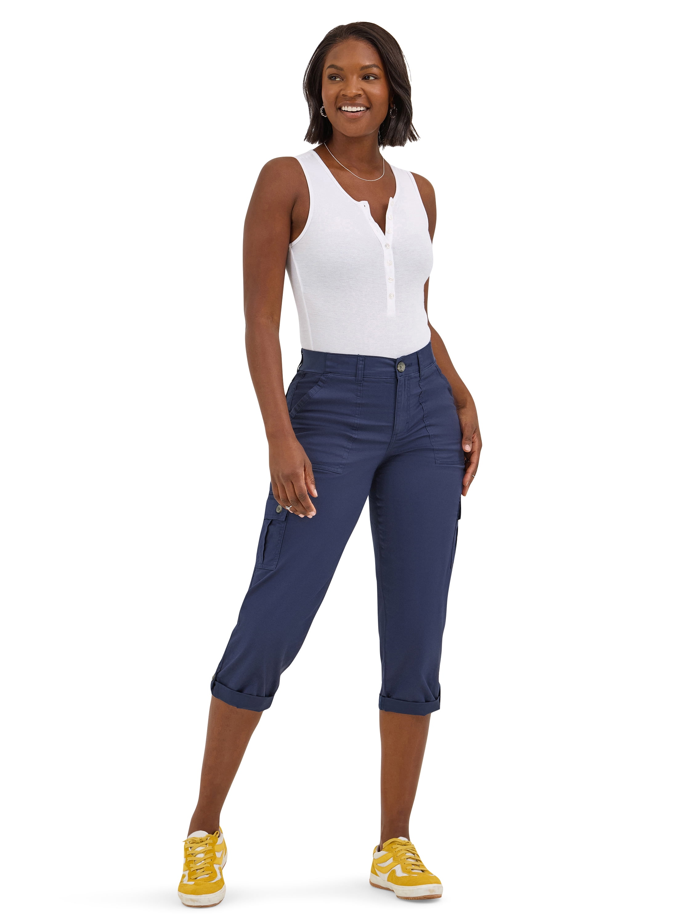 Lee Women's Flex to Go Mid Rise Capri Pants, Sizes 2-18
