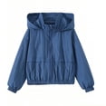 thumbnail image 4 of Mifsaly Boys Hooded Windbreaker Lightweight Full Zip Active Jackets Kids Solid Color Casual Outdoor Play Coats with Pockets for School And Travel, 4 of 7
