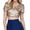 Yellow, variant on QHWAUAKFBN T Shirts For Women Trendy O-Neck Solid Sequins Short Sleeve Short Navel Blouse Tee Tshirts Top