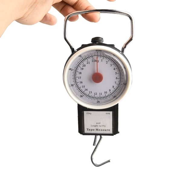 BCLONG 2in1 Portable Fishing Fishing Scale With Tape Measure Mechanical Hanging Scale