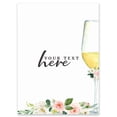 thumbnail image 1 of Darling Souvenir MADE WITH LOVE PersonalizedWelcomeBannerWine Glass With Flowers,Custom Text Poster Party CollectionWelcomeSignGreat For Wedding, Birthday, Engagement Party- 18x12, 1 of 5