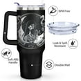 thumbnail image 3 of 40oz Halloween Nightmare Before Stainless Steel Tumbler with Lid and Straw,Spill Proof Travel Christmas Jack Skeleton Cup Double Wall Vacuum Insulated Coffee Mug with Handle Black, 3 of 7