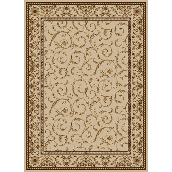 Radici Usa Como Area Rug 1599 Ivory Italian Bordered 7' 9" x 11' Rectangle