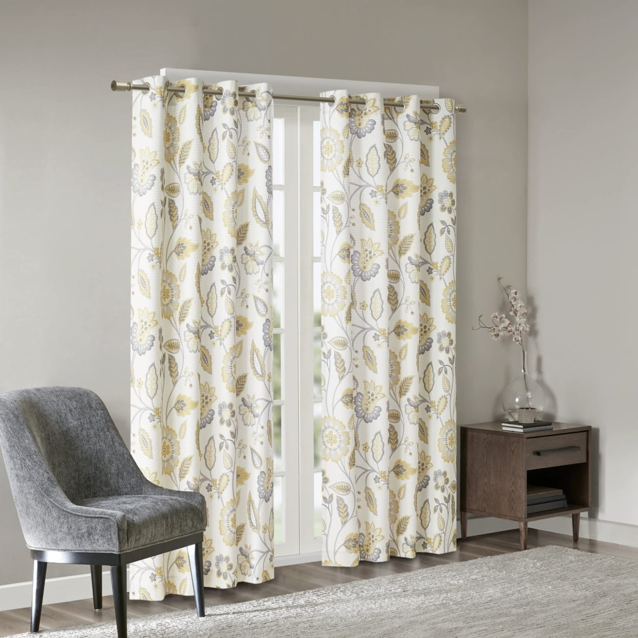 SunSmart Curtain for Bedroom, Casual Spring, Summer Single Window Panel ...
