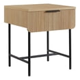 thumbnail image 1 of Pemberley Row MDF Coastal Oak Side Table Rectangular Fluted 18.5", 1 of 5