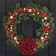 thumbnail image 2 of Cinta de arpillera de Navidad con cable para decoración de manualidades navideñas Feliz Sencillez, 2 of 4