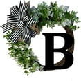 thumbnail image 3 of Msgweeeg Front Door Wreath Spring 26 Letters Decorative Wreath Door Hanging Home Decor Letters with Bow Knot Pendant Rattan Ring Wall Decoration Window Decoration Pendant, 3 of 9