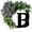 B, variant on Wooden Alphabet Wreath, Decorative Letter Door Hanging with Bow, Front Door Welcome Sign for Home Decor, Wedding Party Wall Decoration, Personalized Initial Wall Art(Q)