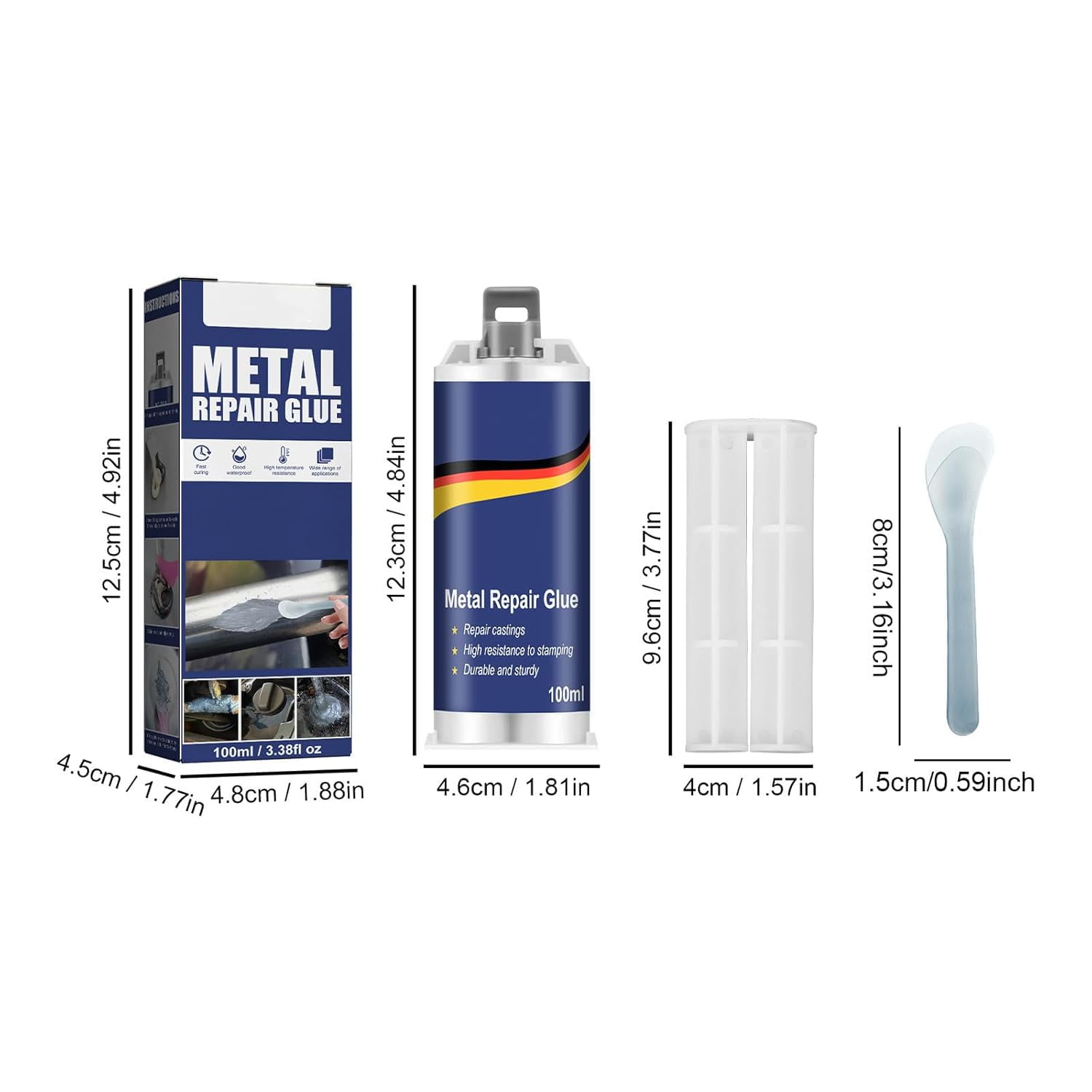 Super Diamond Mud Seal,Strong Foundry Glue,Casting Repair Glue,High Temperature Resistant Casting Repair,Liquid Welding Filler for Metal Defects and Repairs (3)