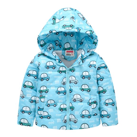 Fesfesfes Toddler Kids Printed Jacket Baby Grils Boys Sweatshirt Coat Windproof Thin Coat for Children Spring and Fall Unisex Hooded Coat Sale on Clearance