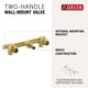 thumbnail image 3 of Delta Faucet Válvula empotrable de montaje en pared para grifos de baño Delta de montaje en pared de 2 manijas R3500-WL Cromo, 3 of 8