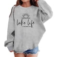thumbnail image 1 of PMVFHDE Mode Fille Sweat à Capuche & Chandails en Molleton Mode Décontractée Col Rond Sans Tête Manches Longues Imprimé Chandail à Capuchon Gris, 4-5 Ans, 1 of 4