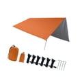 thumbnail image 4 of Lona de acampada, refugio, protección solar portátil ligera, toldo de acampada, tienda de campaña, lona para actividades al aire libre, senderismo, Naranja, 4 of 8