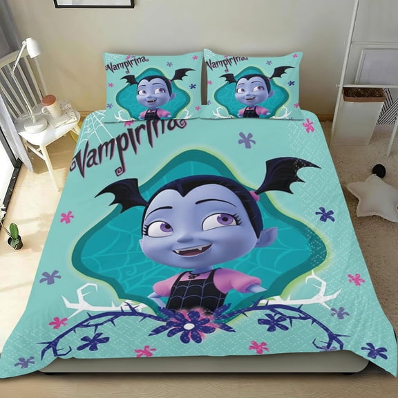 Vampirina Themed Bed Sheet Set Three Piece Set 53x79 In ches Comfortable And Skin Friendly Unique Design Creating A Star Gifts For Family Friends fans