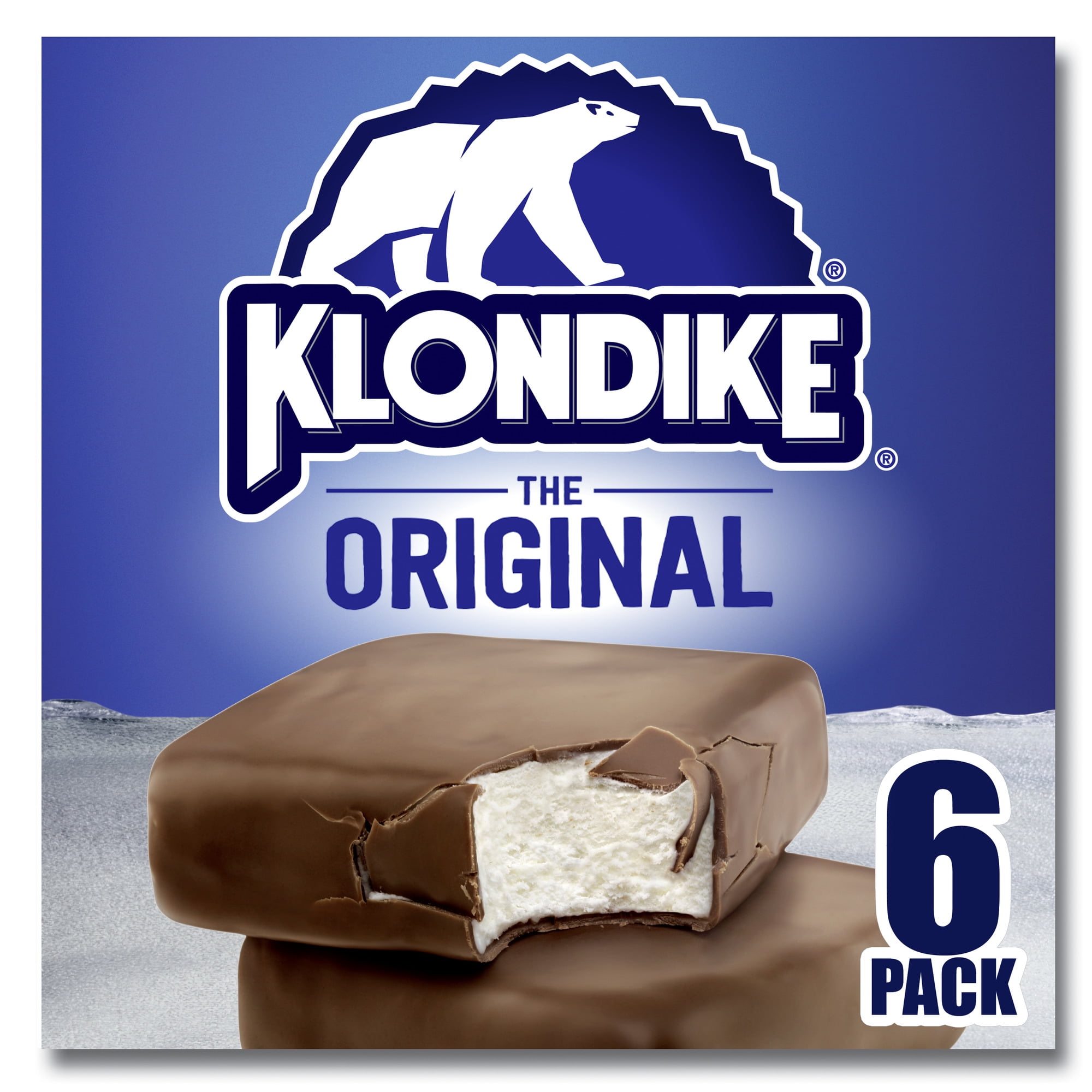 Klondike Original Vanilla Ice Cream Bars Dipped in Chocolate Coating 4.5 fl oz, 6 Count