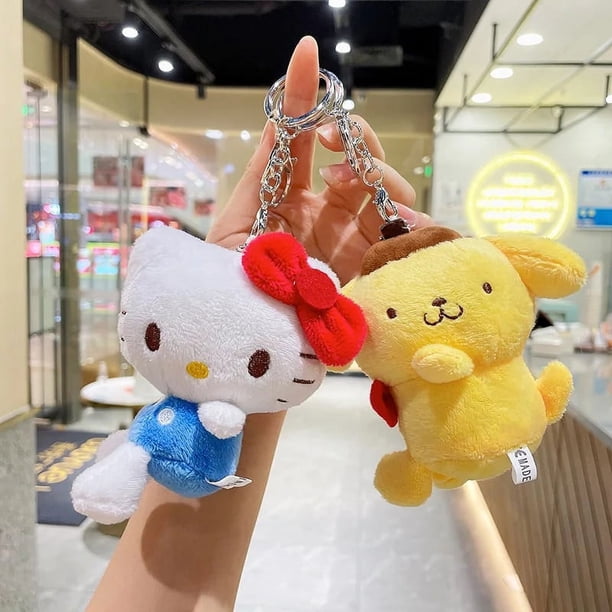 Sanrio Hello Kitty Plush Keychain Melody Cinnamoroll Pompompurin