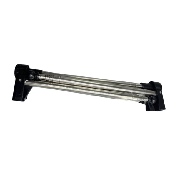 Perchero portátil de viaje para ropa, plegable, de acero inoxidable Negro
