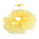 thumbnail image 1 of Disfraz de bebé amarillo para fotografía, falda de malla, falda tutú infantil, ropa para recién nacidos, vestido de tul con lazo, ropa de bebé con diadema floral, accesorio fotográfico para bebé, 1 of 7