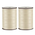 thumbnail image 1 of Unique Bargains 2 Pack Thin Waxed Thread 137 Yards 0.55mm Polyester String Cord for Machine Sewing Hand Quilting Weaving, Linen, 1 of 5
