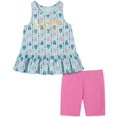 thumbnail image 2 of Lucky Brand Girls' Short Set, Blue Print/Pink, 3T, 2 of 2