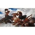 thumbnail image 2 of Arnold Böcklin 18x11 Black Ornate Wood Framed Double Matted Museum Art Print Titled - Battle of the Centaur (1872-1873), 2 of 5