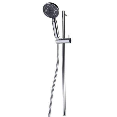 Hand Shower Rail - ALFI brand AB7938-PC Polished Chrome Sliding Rail Hand Held Shower Head Set with Hose