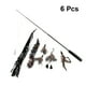 thumbnail image 5 of BRIGHTFUFU 6 unids de burlas telescópicas Stick Creative Teaser Suministro de burlas de burlas divertidas Varita con 5pcs cabeza de pluma para mascotas gatito gato (negro), 5 of 8