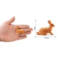 thumbnail image 2 of kusrkot 3x Plastic Painted Simulation Farm Animal Pet Rabbit Figurine Teaching Educational toys Decor Party Favors, 2 of 9