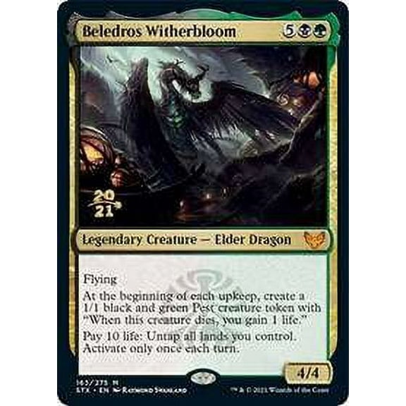 MtG Prerelease & Release Mythic Rare Beledros Witherbloom (Prerelease Promo Foil) #163