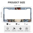 thumbnail image 3 of 2 Pack Christmas Dinosaurs License Plate Cover Cute Cartoon Dinosaur Car License Plate Frame Aluminum Metal 2 Hole for Women Men Auto Decoration Hardware, 3 of 6