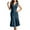 Blue, variant on Luxalzxs Formal Wedding Guest Dress Womens Sleeveless V-Neck Slim Fishtail Midi Dress Wrap Ruched Solid Color A-Line High Waist Bodycon Mermaid Dresses Trendy Going Out Party Dresses