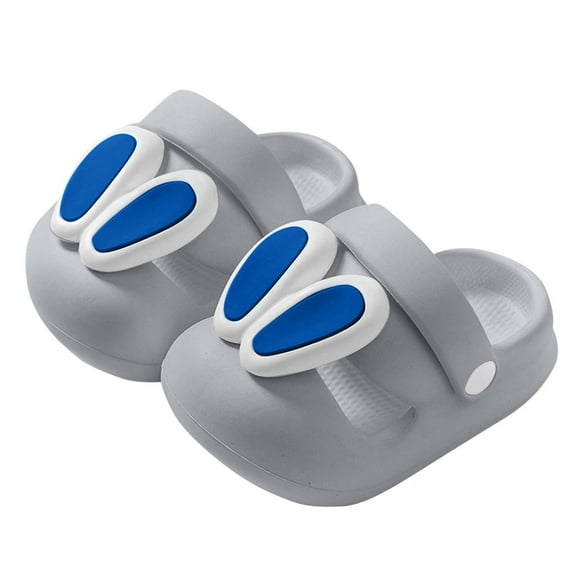 AUNVITO Girls Bunny Ears Sandals Soft Sole Non-Slip Outdoor Breathable Summer Slide Slippers