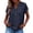 Navy, variant on TKLPEHG Short Sleeve Tops for Women Summer Loose Fit Leisure V-Neck Button Eyelet Shirts Ladies Solid Color Tee Lightweight Comfy Everyday Wear (Purple,S)