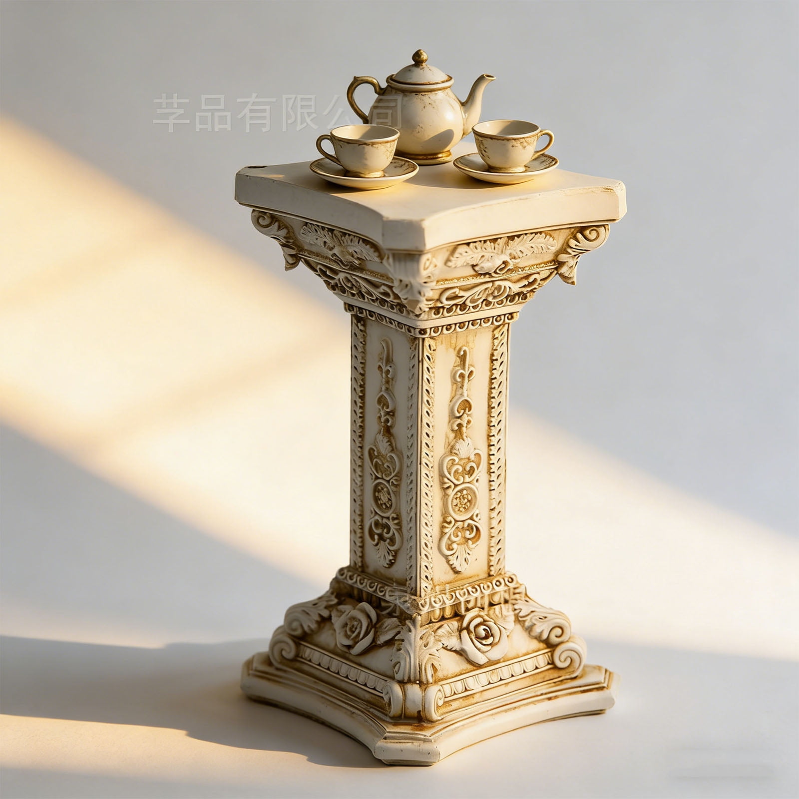 Roman Pillar Garden Statues Resin Roman Column Figurines Display Pedestals Stand Sculptures Garden Outdoor Indoor Decors
