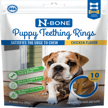 N-® Puppy Teething Rings Chicken Flavor, 10 Treats, 12oz, Dried Chew Treats for Dogs