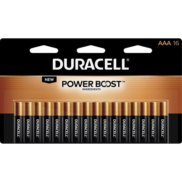 Batería alcalina Duracell CopperTop AAA, paquete de 16 unidades, MN2400B16Z