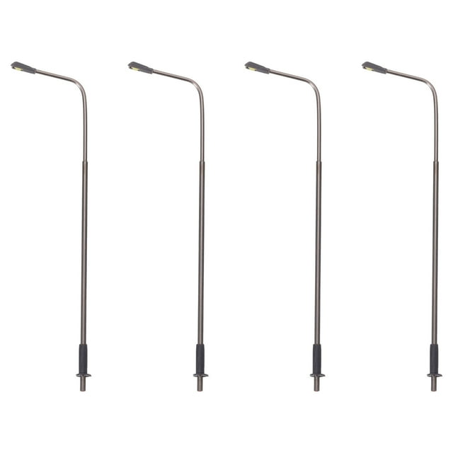 Unique Bargains Model Railway LED Lamppost Lamps White 1/100 Scale 11cm 4.33inch 3V 4Pack