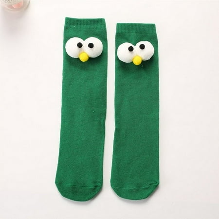 

Kids Cotton Cartoon Big Eye Long Socks For Children Girls Boys Baby Stockings