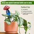 thumbnail image 6 of NiHome Mushroom Spike Self-Watering Bulb 2-Pack 10" Long Gradient Red Blue Hand-Blown Glass Globe Pot Plant Waterer for Home Indoor Outdoor Garden Patio Hanging Flower Automatic Irrigation System, 6 of 7