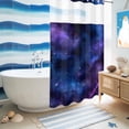 thumbnail image 5 of No Hook Shower Curtain with Built-in Rings - Blue Purple Galaxy Stars Washable Waterproof Fabric Bathroom Curtains for Hotel,Rentals, Stall 54 X 78 Inch , Space Universe Themed, 5 of 9