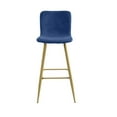 thumbnail image 2 of Homylin Modern Counter Height Bar Stools Set of 2, 30" Upholstered Bar Chairs Dining Stool with Backs, Golden Legs and Footrest for Home Bar Kitchen Island, 2 of 9