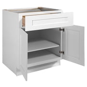 Design House Brookings Assembled Shaker Style Base Kitchen Cabinet (30 x 34.5 x 24), Sherwin Williams® White