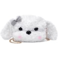 thumbnail image 1 of Monedero Kawaii para mujer, lindo bolso de animales para niñas, bolso de felpa esponjoso, bolso de hombro tipo bandolera con correa de cadena, 1 of 5
