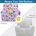 thumbnail image 4 of Jiueut Butterfly Glitter Print Recliner Cover, Washable Recliner Chair Covers Breathable Couch Protection for Pet Hair and Spill Protection, 4 of 7