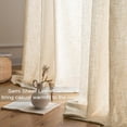 thumbnail image 5 of DriftAway Natural Linen Curtains 84 Inches Long 3 Pound Thick Semi Sheer 2 Panels Farmhouse Real Flax 3 Inch Rod Pocket Back Tab Boho Rustic Light Filtering Window Drapes for Bedroom Privacy Assured, 5 of 8