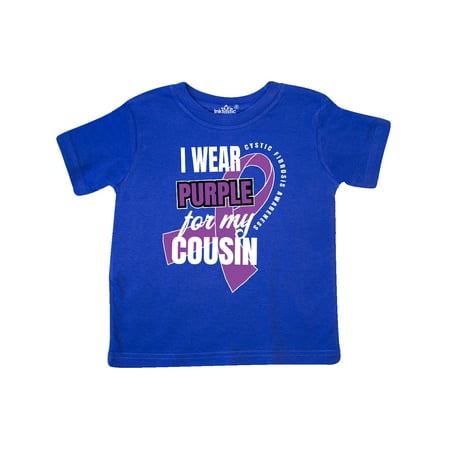 

Inktastic I Wear Purple For My Cousin Cystic Fibrosis Awareness Gift Toddler Boy or Toddler Girl T-Shirt
