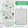 thumbnail image 6 of Yayeee Pot Holders Kitchen Heat Resistant with Pocket 7"x9.8" Cotton Oven Cooking Hot Pads, Blue Floral, 6 of 7