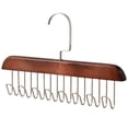thumbnail image 2 of Zoxiy Bra Hanger for Closet Organizers and Storage,Premium Tank Top Hangers for Tank Tops, Camis, Hats, Lingeries,Hat Rack Organizer Wooden Clothes Organizer With 8 Hooks,Non-Slip,Brown, 2 of 5