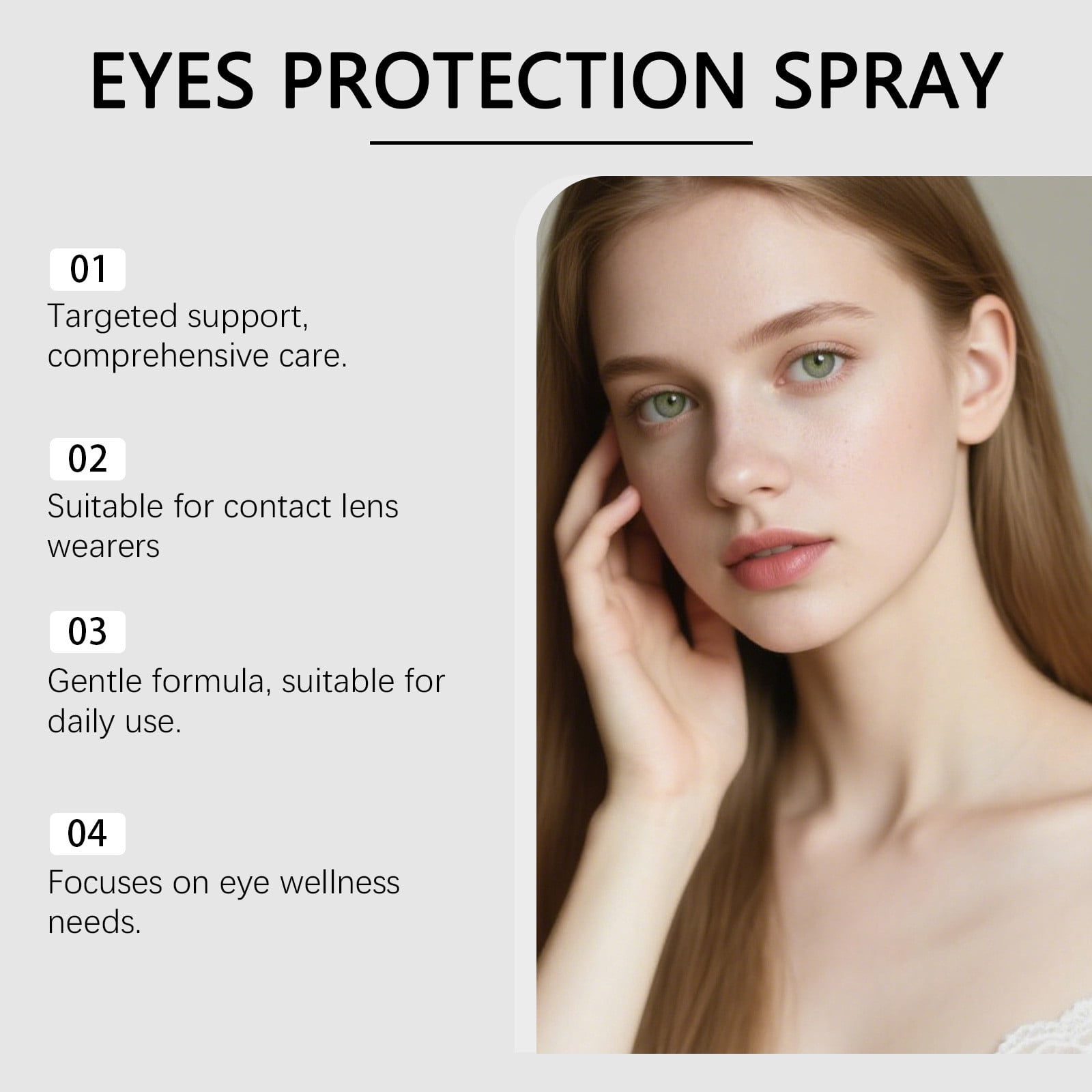 Lutein Eye Spray, Gentle Eyelid Cleanser, Eye Formula with Calendula, 20 ml